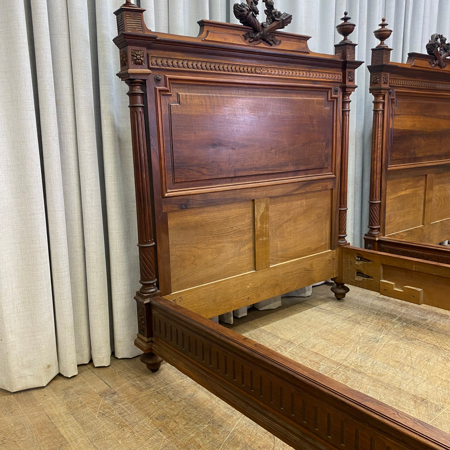 Pair of Antique 3/4 Size Beds