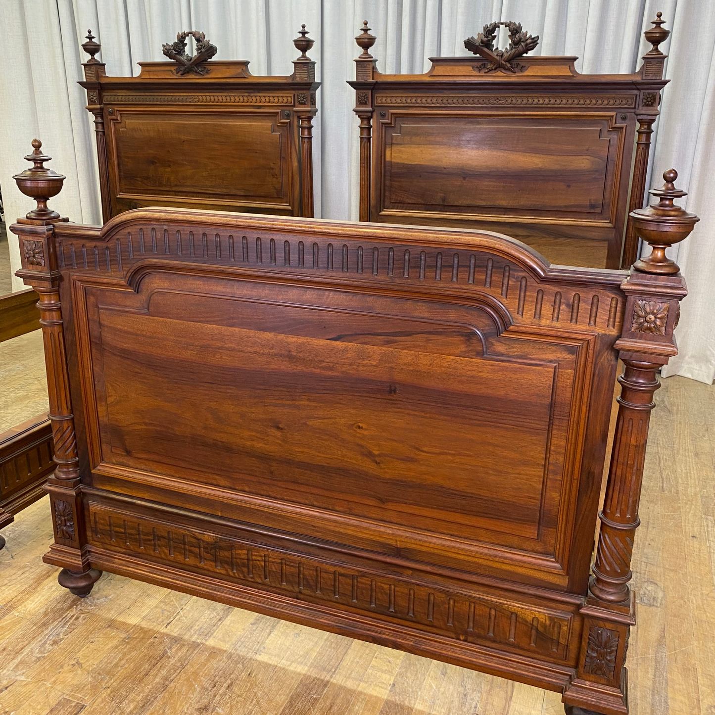 Pair of Antique 3/4 Size Beds