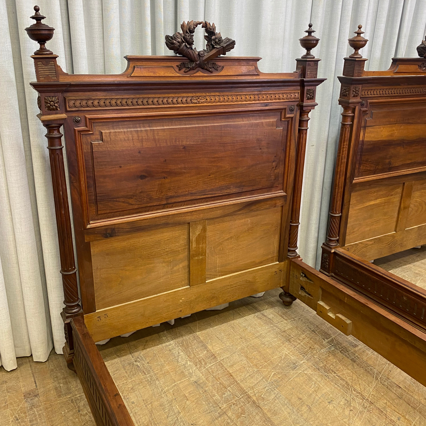Pair of Antique 3/4 Size Beds