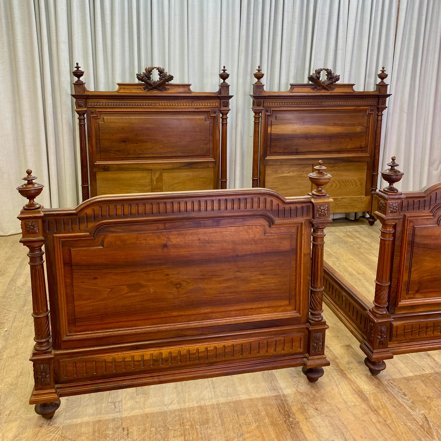 Pair of Antique 3/4 Size Beds
