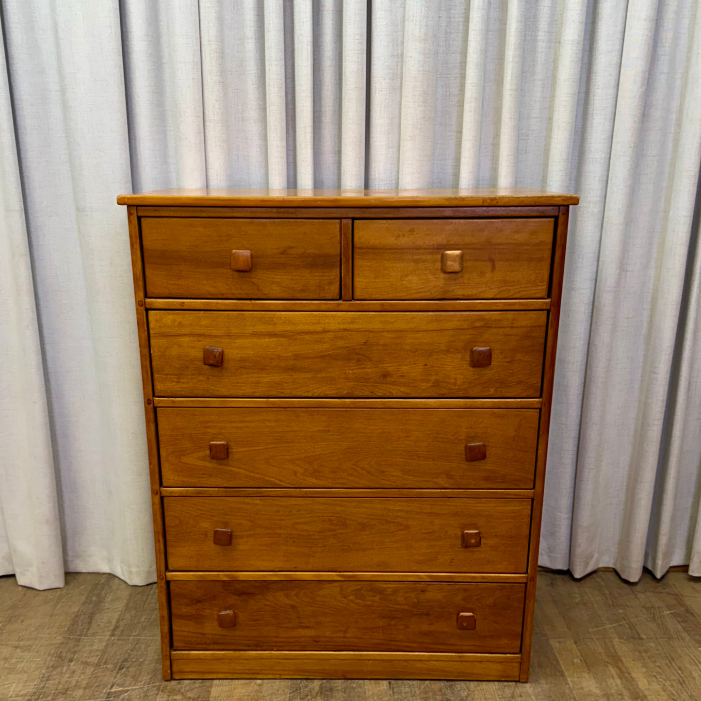 Six Drawer Vintage Solid Wood Chest