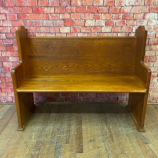 Solid Oak Church Pew