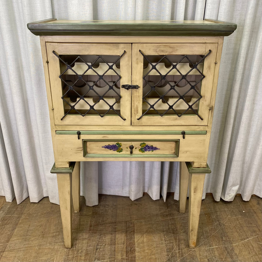 Wire Front Wine Cabinet