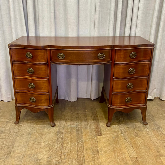 Nine Drawer Mahogany Vanity/Desk