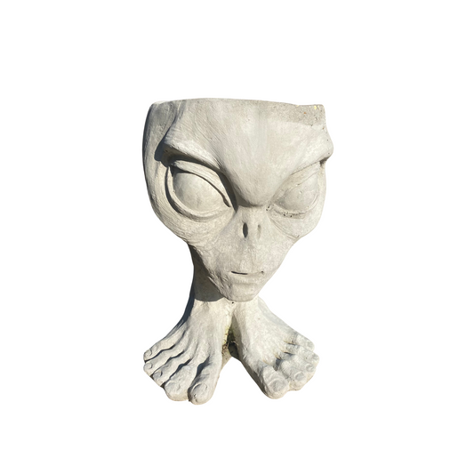 Concrete Alien with Feet Planter