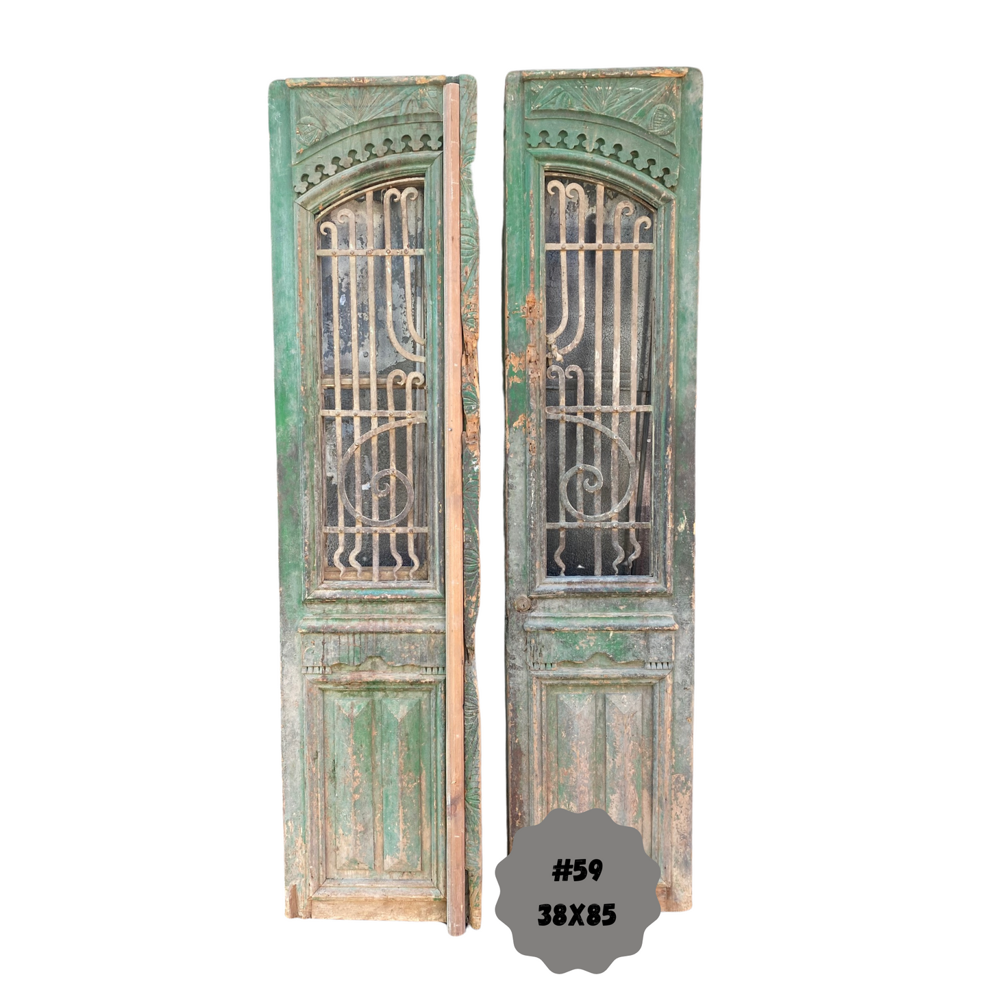 Pair of Egyptain Hand Carved Antique Doors