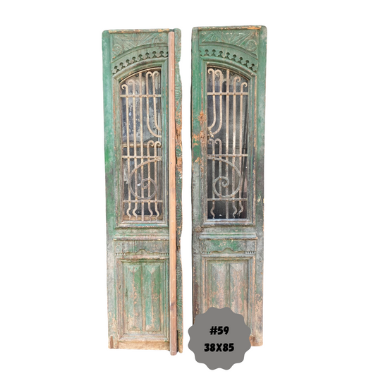 Pair of Egyptain Hand Carved Antique Doors