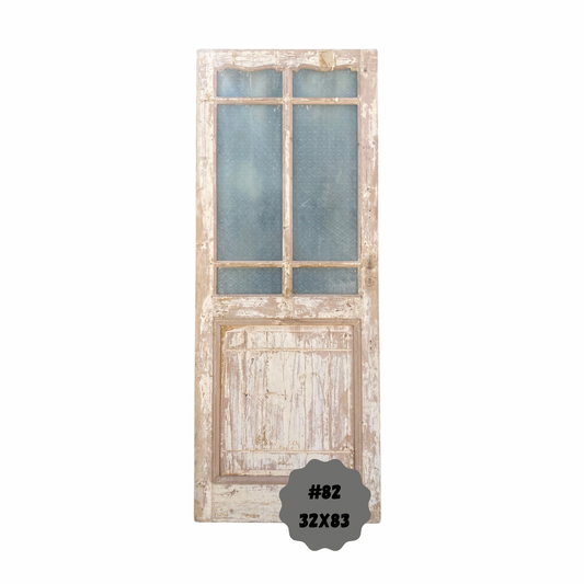 Egyptian Hand Carved Antique Door with Lites