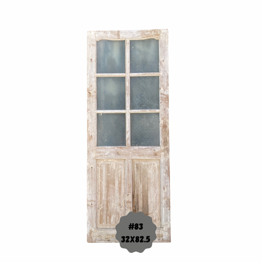 Egyptian Hand Carved Antique Panel Door with Glass #83