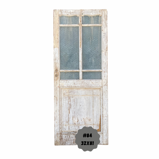 Egyptian Hand Carved Antique Door with Glass