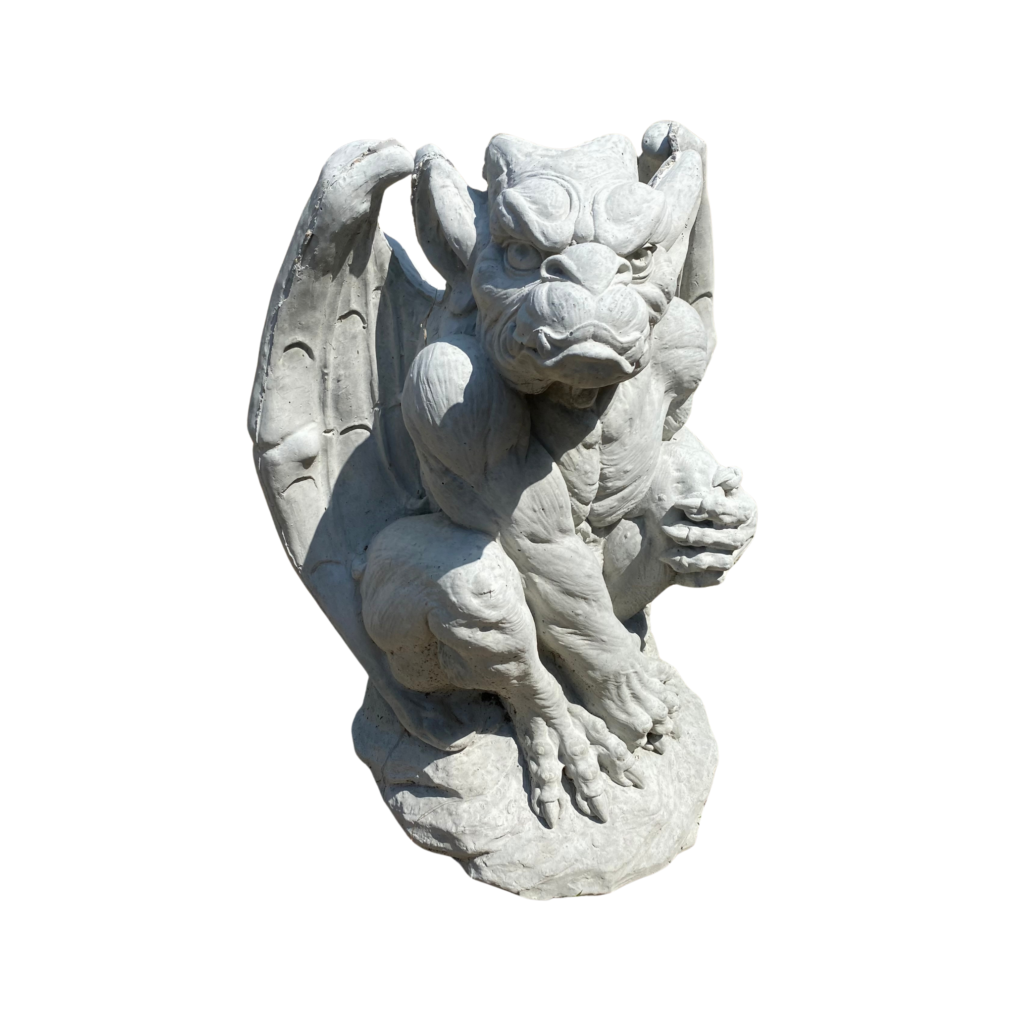 Concrete Large Gargoyle Statue 24" – White Elephant Mandeville