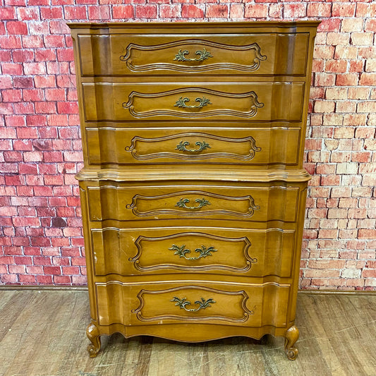 French Provincial Chest on Chest Solid Cherry Made by Sherwood Furniture Co.