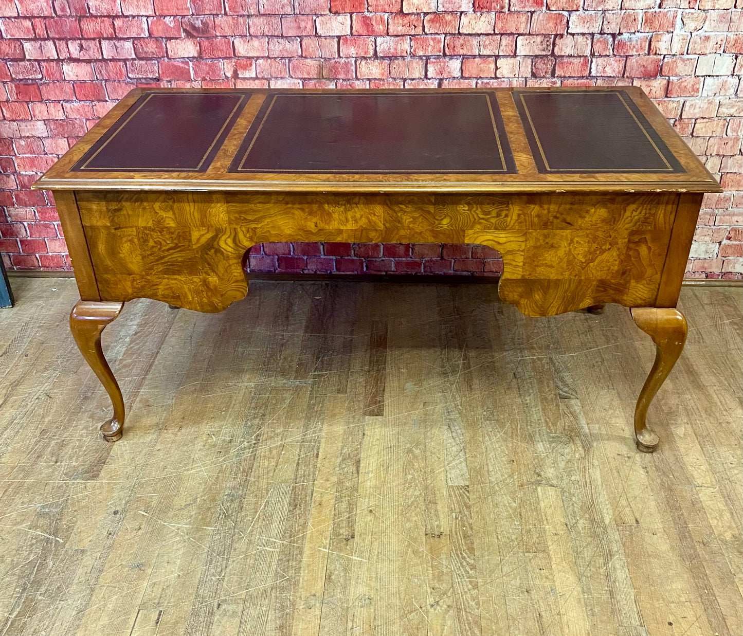 Queen Anne Leather Top Desk