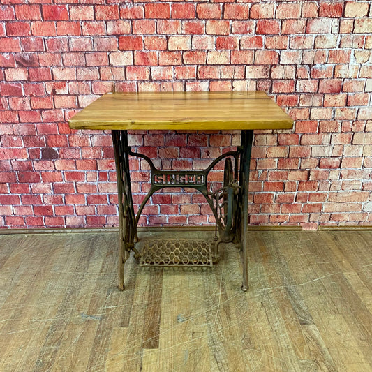 Singer Sewing Machine Base with Wood Top