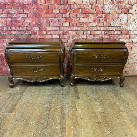 Pair of French Provincial Nightstands by White Furniture Co.