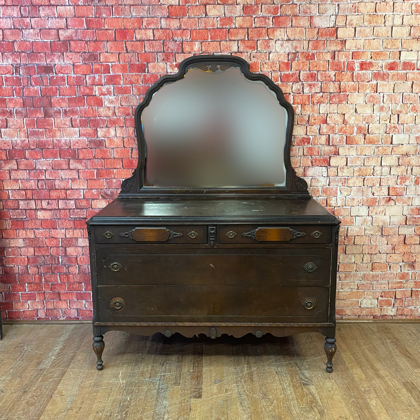 Depression Era Dresser with Mirror