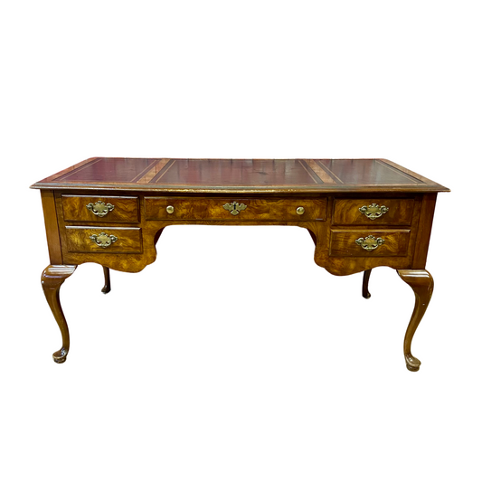 Queen Anne Leather Top Desk